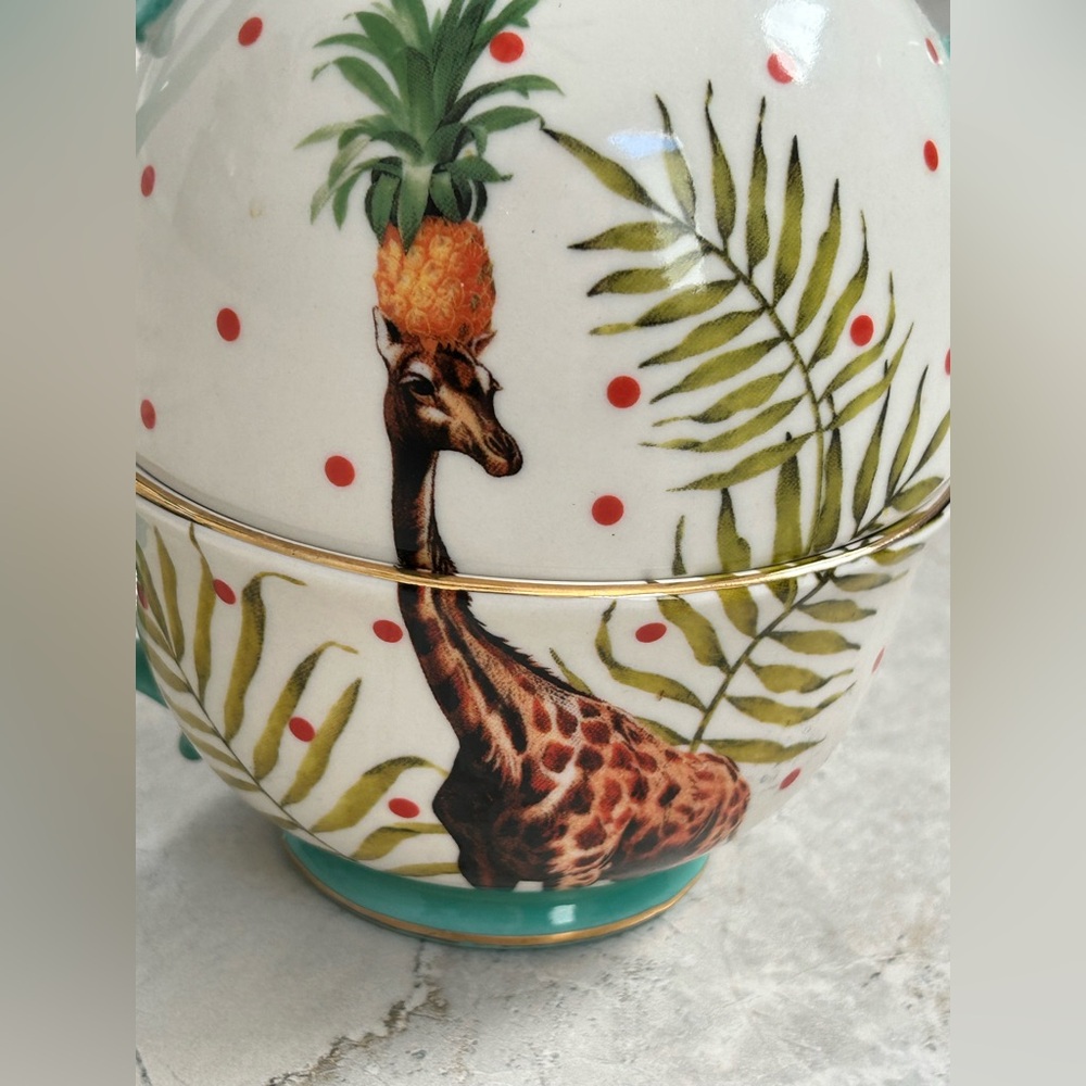 NWT Anthropologie Yvonne Ellen Giraffe Tea For One Set Teapot And Cup - Picture 4 of 10